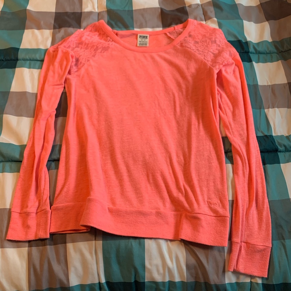 Victoria’s Secret pink lace long sleeve